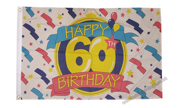 Happy 60th Birthday Flag